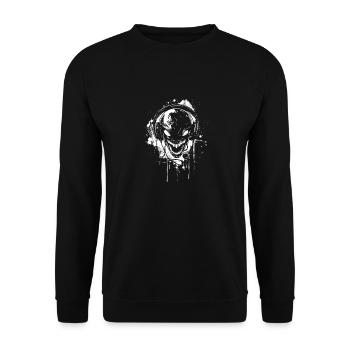 Headphones Alien DJ Alien Festival with UFO - Unisex Sweatshirt - black - Front - Alina (178cm) & Michal (187cm)