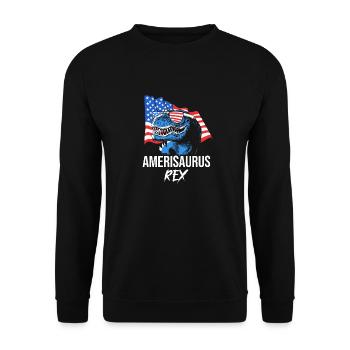 Vierter Juli Nationalfarben Nationalfeiertag USA - Unisex Pullover - Schwarz - Vorne - Alina (178cm) & Michal (187cm)