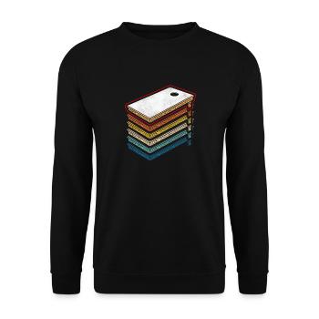 Cornhole Team Bean Bag Player - Unisex Pullover - Schwarz - Vorne - Alina (178cm) & Michal (187cm)