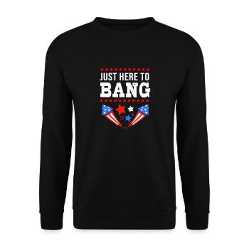 Vierter Juli Nationalfarben Nationalfeiertag USA - Unisex Pullover - Schwarz - Vorne - Alina (178cm) & Michal (187cm)