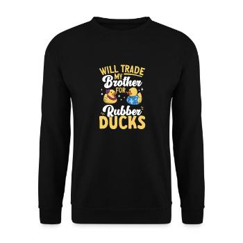 Rubber Duck Rubber Duck - Unisex Sweatshirt - black - Front - Alina (178cm) & Michal (187cm)