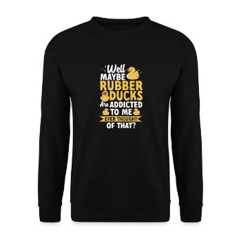 Rubber Duck Rubber Duck - Unisex Sweatshirt - black - Front - Alina (178cm) & Michal (187cm)