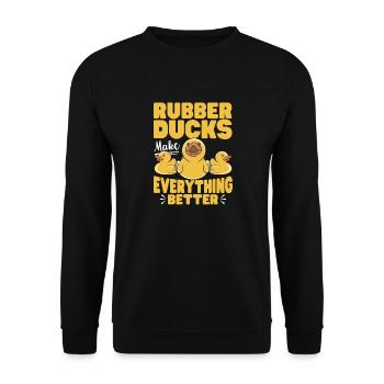 Rubber Duck Rubber Duck - Unisex Sweatshirt - black - Front - Alina (178cm) & Michal (187cm)