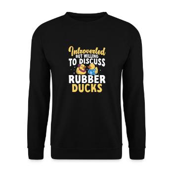Rubber Duck Rubber Duck - Unisex Sweatshirt - black - Front - Alina (178cm) & Michal (187cm)