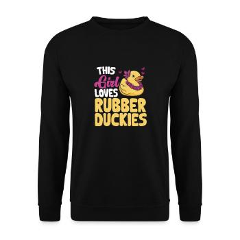 Rubber Duck Rubber Duck - Unisex Sweatshirt - black - Front - Alina (178cm) & Michal (187cm)