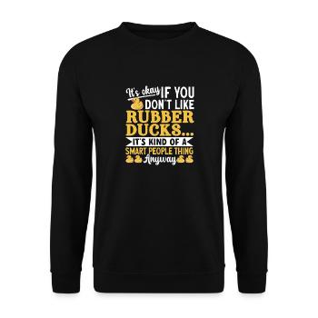 Rubber Duck Rubber Duck - Unisex Sweatshirt - black - Front - Alina (178cm) & Michal (187cm)