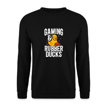 Rubber Duck Rubber Duck - Unisex Sweatshirt - black - Front - Alina (178cm) & Michal (187cm)