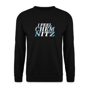 JE ME SENS CHEMNITZ - Sweat-shirt Unisexe - noir - Devant - Alina (178cm) & Michal (187cm)