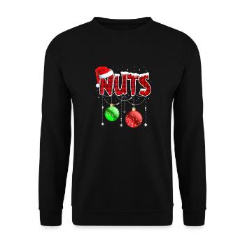 Chestnuts Matching Family Funny Chest Nuts - Unisex Pullover - Schwarz - Vorne - Alina (178cm) & Michal (187cm)