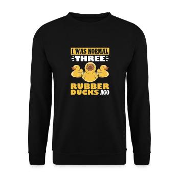 Rubber Duck Rubber Duck - Unisex Sweatshirt - black - Front - Alina (178cm) & Michal (187cm)