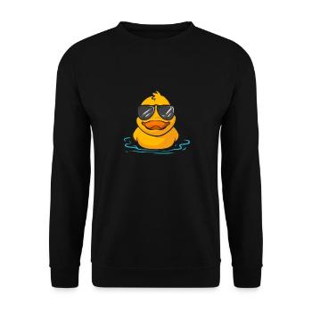 Rubber Duck Rubber Duck - Unisex Sweatshirt - black - Front - Alina (178cm) & Michal (187cm)