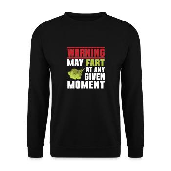 fart farting farting farting - Unisex Sweatshirt - black - Front - Alina (178cm) & Michal (187cm)