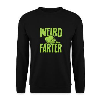 fart farting farting farting - Unisex Sweatshirt - black - Front - Alina (178cm) & Michal (187cm)
