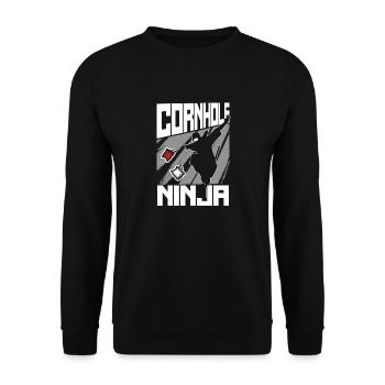 Cornhole Team Bean Bag Player - Unisex Sweatshirt - black - Front - Alina (178cm) & Michal (187cm)