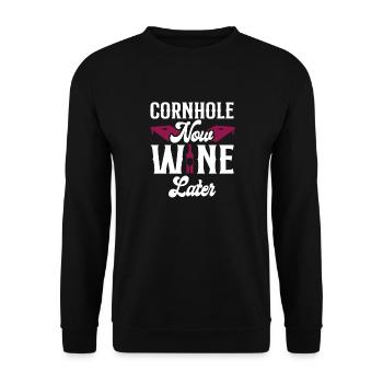 Joueur de sac de haricots de l’équipe Cornhole - Sweat-shirt Unisexe - noir - Devant - Alina (178cm) & Michal (187cm)