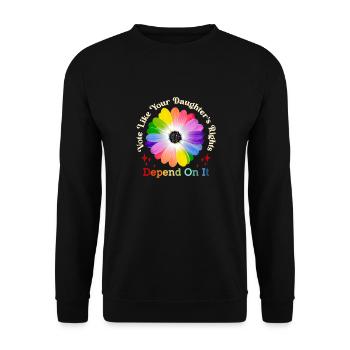 Vote Like Your Daughter's Rights Depend On It - Unisex Sweatshirt - black - Front - Alina (178cm) & Michal (187cm)