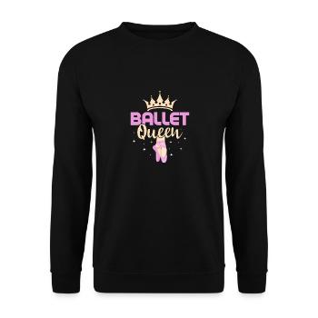 Ballet Queen Dance Woman Ballerina - Unisex Sweatshirt - black - Front - Alina (178cm) & Michal (187cm)