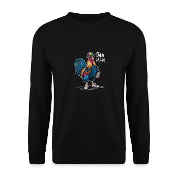 Tala Chicken Poulet coloré avec lunettes de soleil - Sweat-shirt Unisexe - noir - Devant - Alina (178cm) & Michal (187cm)