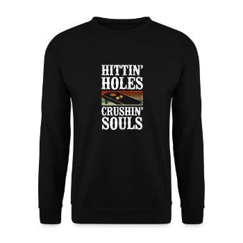 Cornhole Team Bean Bag Player - Unisex Sweatshirt - black - Front - Alina (178cm) & Michal (187cm)