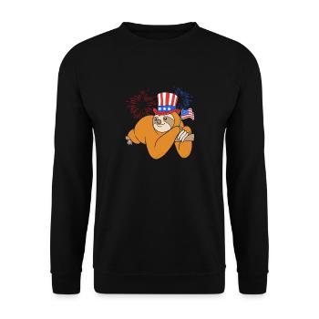 Sloth - Unisex Sweatshirt - black - Front - Alina (178cm) & Michal (187cm)