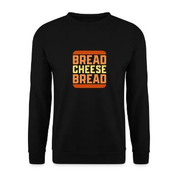 Bread Cheese Bread Sandwich Grilled Cheese - Unisex Pullover - Schwarz - Vorne - Alina (178cm) & Michal (187cm)