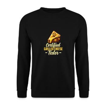 Testeur de fromage grillé certifié Sandwich Food - Sweat-shirt Unisexe - noir - Devant - Alina (178cm) & Michal (187cm)