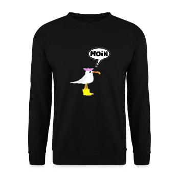 Moin Seagull Boots Speech Bubble Women Rubber Boots - Unisex Sweatshirt - black - Front - Alina (178cm) & Michal (187cm)