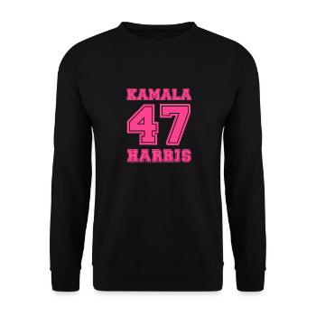 Kamala Harris, 47th President of the United States - Unisex Sweatshirt - black - Front - Alina (178cm) & Michal (187cm)