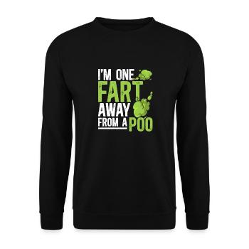 fart farting farting farting - Unisex Sweatshirt - black - Front - Alina (178cm) & Michal (187cm)