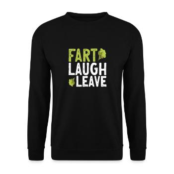 fart farting farting farting - Unisex Sweatshirt - black - Front - Alina (178cm) & Michal (187cm)