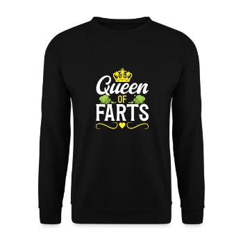 fart farting farting farting - Unisex Sweatshirt - black - Front - Alina (178cm) & Michal (187cm)