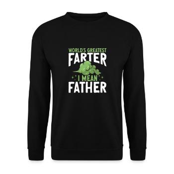 fart farting farting farting - Unisex Sweatshirt - black - Front - Alina (178cm) & Michal (187cm)