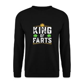 fart farting farting farting - Unisex Sweatshirt - black - Front - Alina (178cm) & Michal (187cm)