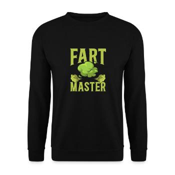 fart farting farting farting - Unisex Sweatshirt - black - Front - Alina (178cm) & Michal (187cm)