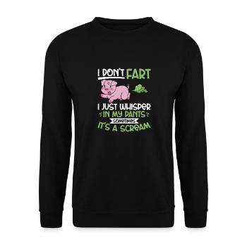 fart farting farting farting - Unisex Sweatshirt - black - Front - Alina (178cm) & Michal (187cm)
