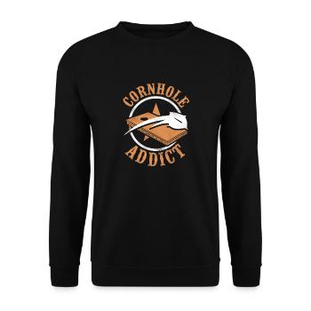 Joueur de sac de haricots de l’équipe Cornhole - Sweat-shirt Unisexe - noir - Devant - Alina (178cm) & Michal (187cm)