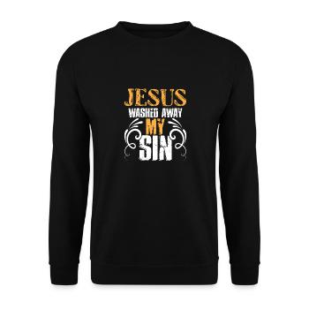 jesus 1 - Unisex Pullover - Schwarz - Vorne - Alina (178cm) & Michal (187cm)