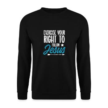Jésus 2 - Sweat-shirt Unisexe - noir - Devant - Alina (178cm) & Michal (187cm)