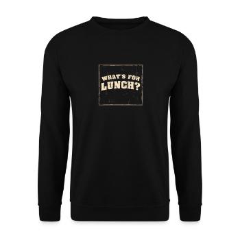 What's For Lunch? - Unisex Sweatshirt - black - Front - Alina (178cm) & Michal (187cm)