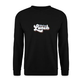 What's For Lunch? - Unisex Sweatshirt - black - Front - Alina (178cm) & Michal (187cm)
