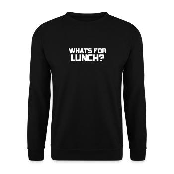 What's For Lunch? - Unisex Sweatshirt - black - Front - Alina (178cm) & Michal (187cm)