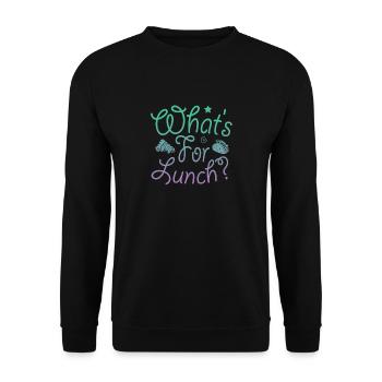 What's For Lunch? - Unisex Sweatshirt - black - Front - Alina (178cm) & Michal (187cm)