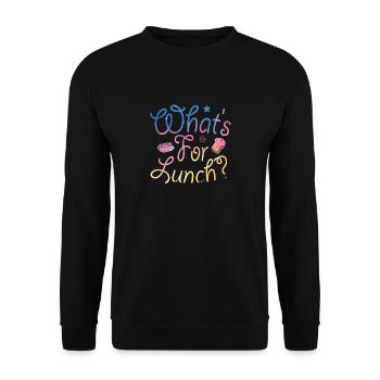 What's For Lunch? - Unisex Sweatshirt - black - Front - Alina (178cm) & Michal (187cm)