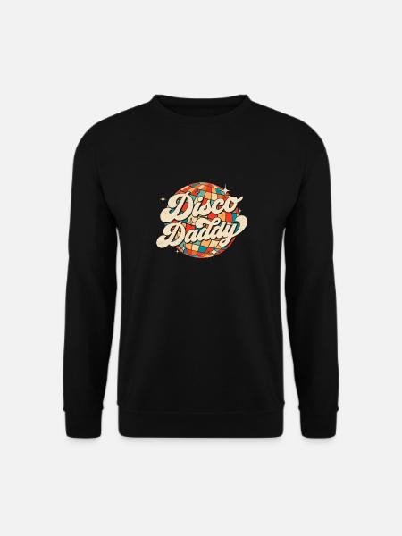 Vintage Disco Daddy Retro Dad Grandpa - Unisex Pullover - Schwarz