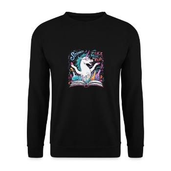 It's Like Magic But Real - Unisex Pullover - Schwarz - Vorne - Alina (178cm) & Michal (187cm)