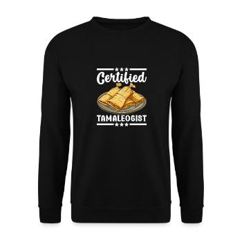 Tamale Mexikanisches Essen Tamale Liebhaber - Unisex Pullover - Schwarz - Vorne - Alina (178cm) & Michal (187cm)