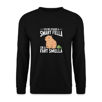fart farting farting farting - Unisex Sweatshirt - black - Front - Alina (178cm) & Michal (187cm)