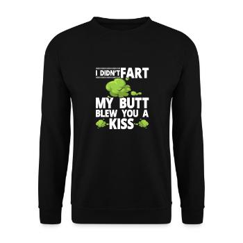 fart farting farting farting - Unisex Sweatshirt - black - Front - Alina (178cm) & Michal (187cm)