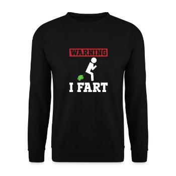 fart farting farting farting - Unisex Sweatshirt - black - Front - Alina (178cm) & Michal (187cm)