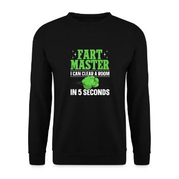 fart farting farting farting - Unisex Sweatshirt - black - Front - Alina (178cm) & Michal (187cm)